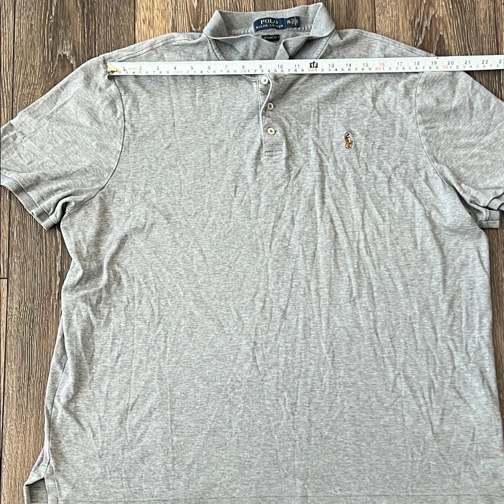 Polo by Ralph Lauren Light Gray Men's Polo Shirt Flesh Pony Size XXL